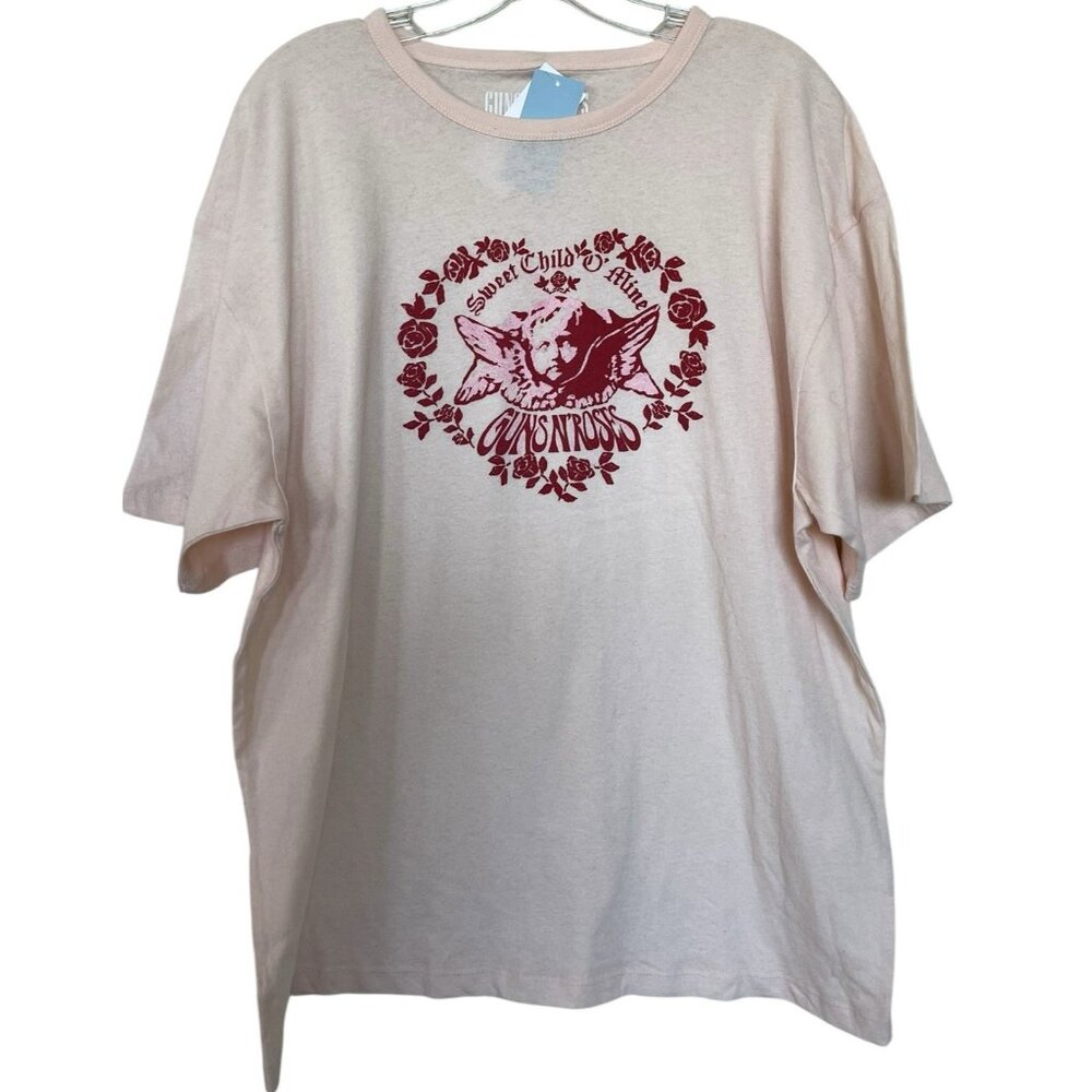 Guns N Roses Sweet Child O Mine Pink T-Shirt Womens Size Large Pink Short Sleeve